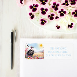 Spring Waterverf Condor retouradres Etiket