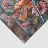 Spring Waterverf Dragonfly Decoupage Papier (Detail)