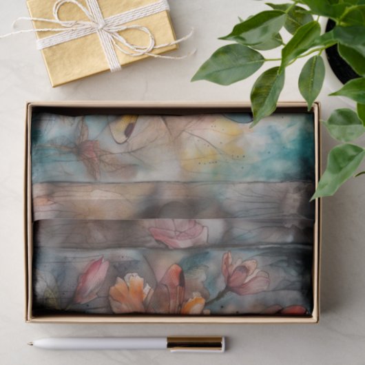 Spring Waterverf Dragonfly Decoupage Papier (Geschenk)