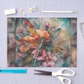 Spring Waterverf Dragonfly Decoupage Papier (Craft)