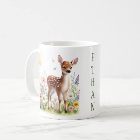 Spring Waterverf Fawn - Kind Mok (Voorkant links)