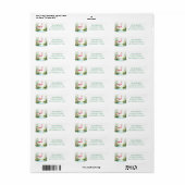 Spring Waterverf Flamingo retouradres Etiket (Full Sheet)