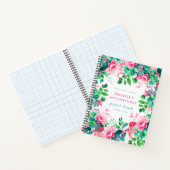 Spring Waterverf Floral 40th Birthday Gastenboek Notitieboek (Binnen)