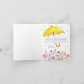 Spring Waterverf Floral Baby shower Dank u auto Bedankkaart (Binnen)