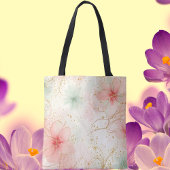 Spring Waterverf Floral Garden Tote Bag