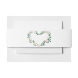 Spring Waterverf Floral Wedding Invitation Band Uitnodigingen Wikkel