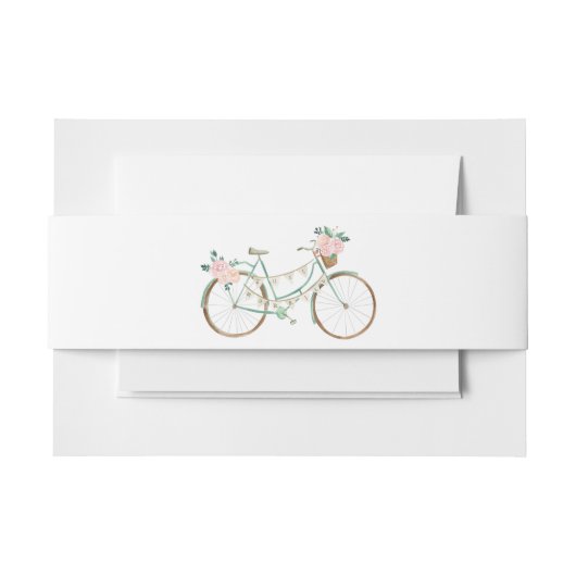 Spring Waterverf Floral Wedding Invitation Band Uitnodigingen Wikkel (Voorkant Voorbeeld)