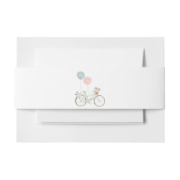 Spring Waterverf Floral Wedding Invitation Band Uitnodigingen Wikkel