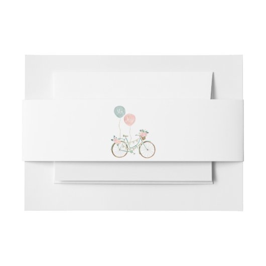 Spring Waterverf Floral Wedding Invitation Band Uitnodigingen Wikkel (Voorkant Voorbeeld)