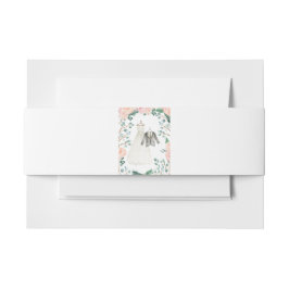 Spring Waterverf Floral Wedding Invitation Band Uitnodigingen Wikkel