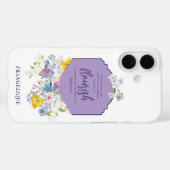 Spring Waterverf Flowers Bijbelvers gepersonalisee Case-Mate iPhone Case (Achterkant (horizontaal))