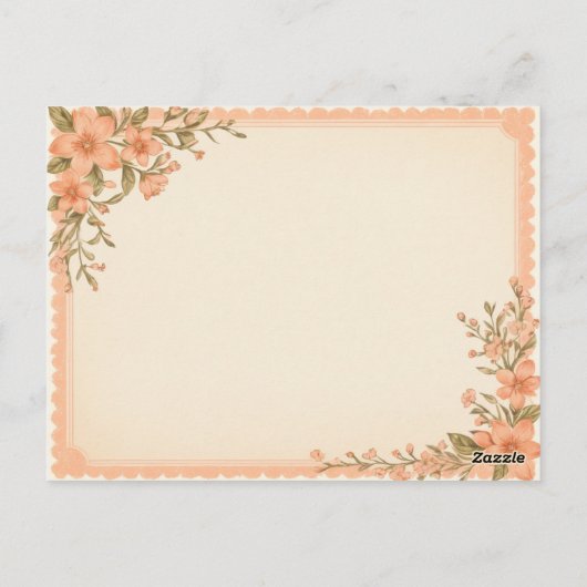 Spring Waterverf Fox houdt een brief - Briefkaart (Achterkant)