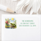 Spring Waterverf Frog retouradres Etiket (Insitu)