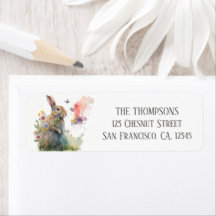 Spring Waterverf Konijnenbloemen Retouradres