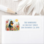 Spring Waterverf Mandrill retouradres Etiket (Insitu)