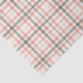 Spring Waterverf Pastel Perzik Groen Plaid Tissuepapier (Detail)