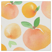 Spring Waterverf Peaches Pattern Fabric Stof (Close Up)