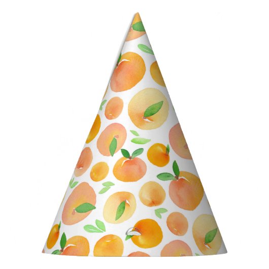 Spring Waterverf Peaches Pattern Feesthoedjes (Links)