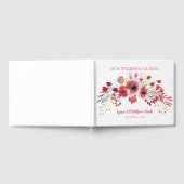 Spring Waterverf Poppy Red Flowers Wedding Gastenboek (Volledig)