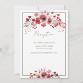 Spring Waterverf Poppy Red Flowers Wedding Kaart (Achterkant)