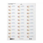 Spring Waterverf slak retour adres Etiket (Full Sheet)