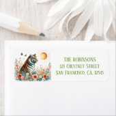 Spring Waterverf Tijger retouradres Etiket (Insitu)