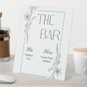 Spring Wedding Bar Sign Reclamebord Met Voetstuk (Insitu)