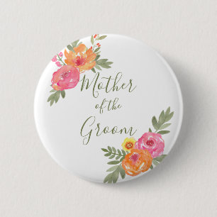 Spring Wedding bloemen Moeder van de Groom Ronde Button 5,7 Cm