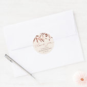 Spring Wedding dank u Sticker Roos Gold Foil (Envelop)