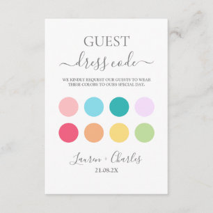 Spring Wedding Dress Code insert kaart