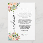 Spring Wedding Elegant Calligraphy Itinerary card Programmakaart (Voorkant)