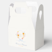 Spring Wedding Floral Crest Monogram Bedankdoosjes (Geopend)