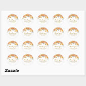 Spring Wedding Floral Style Ronde Sticker (Vel)