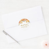 Spring Wedding Floral Style Ronde Sticker (Envelop)