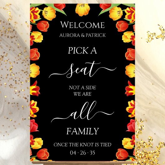 Spring Wedding Kies een stoel niet een kant gepers Poster