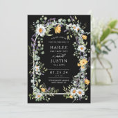 Spring Wedding Kleurrijke Wildflower Bloemen Trend Kaart (Staand voorkant)