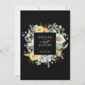 Spring Wedding Kleurrijke Wildflower Bloemen Trend Kaart (Achterkant)