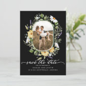 Spring Wedding Kleurrijke Wildflower Bloemen Trend Save The Date (Staand voorkant)