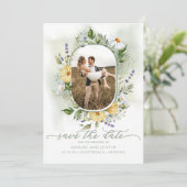 Spring Wedding Kleurrijke Wildflower Bloemen Trend Save The Date (Staand voorkant)
