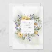 Spring Wedding Kleurrijke Wildflower Bloemen Trend Save The Date (Achterkant)