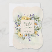 Spring Wedding Kleurrijke Wildflower Bloemen Trend Save The Date (Achterkant)