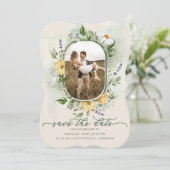 Spring Wedding Kleurrijke Wildflower Bloemen Trend Save The Date (Staand voorkant)
