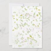 Spring Wedding Menu Kaart Pastel Kleur Wildflower (Achterkant)