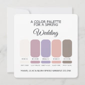 Spring Wedding Palette 2026 Card Kaart (Voorkant)