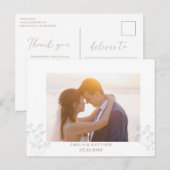 Spring Wedding Photo Thank you Postcard Briefkaart (Voorkant / Achterkant)