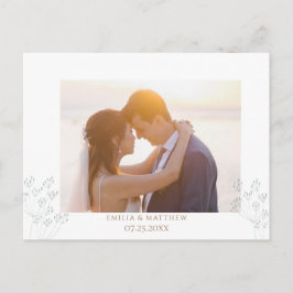 Spring Wedding Photo Thank you Postcard Briefkaart