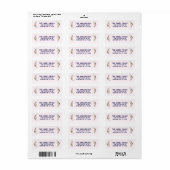 Spring Wedding Return Address Labels roze marine (Full Sheet)