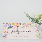 Spring Wedding Seating Chart Vind uw stoel Kaart (Staand voorkant)