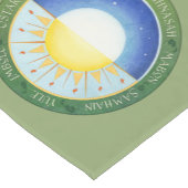 Spring Wheel van het Jaar Altaar Doek Korte Tafelloper (Hoek)