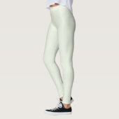 Spring Whisper Groen Effen Kleur Leggings (Links)